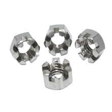 Custom M8 M14 Stainless Steel SS316 Hexagon Slotted Nuts